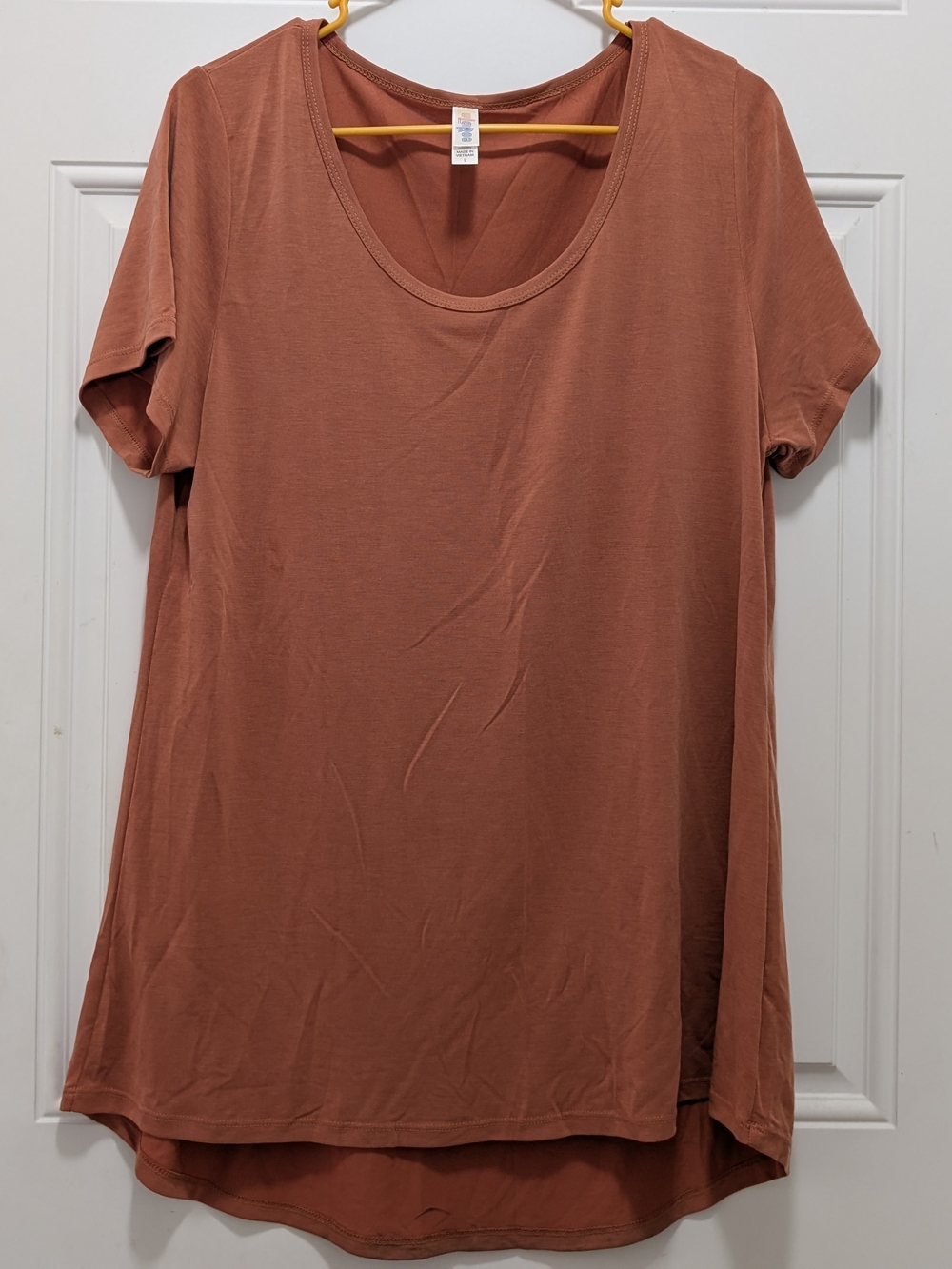 LuLaRoe Scoop Neck Short Sleeve Top - Rust